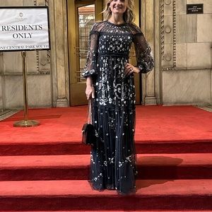 Needle & Thread stunning black dress in great condition. Head turner. Si…